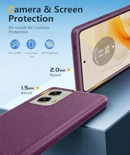 FNTCASE для Motorola Moto G-Stylus-5G-2024: двухслойный защитный чехол для телефона, противоударный, прочный, с нескользящей текстурированной задней панелью - военная защита, прочный бампер - 2024, 6.7 дюйма - 6