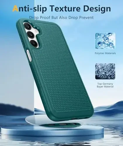 FNTCASE для Samsung Galaxy A25: Galaxy A25 5G чехол для телефона, двухслойный защитный чехол для телефона, прочный, полноразмерный, защита от падений, противоударный чехол для телефона (зеленый) - 4