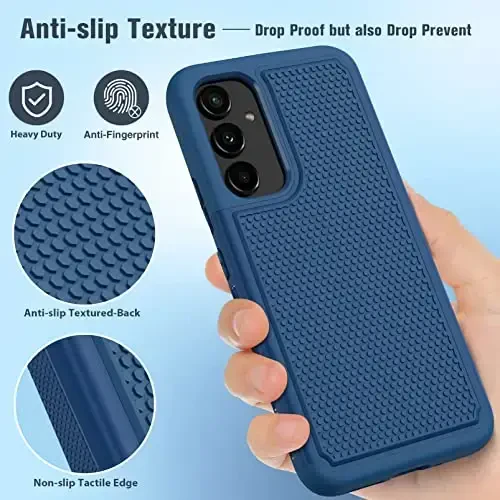 FNTCASE для Samsung Galaxy A54 5G: Двойной слой, полная защита от ударов | Прочный и надежный чехол для телефона | Мягкая, тонкая, матовая, легкая текстурированная задняя панель - Военная защита - 3