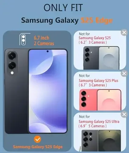 FNTCASE для Samsung Galaxy S25-Edge Case: Легкий чехол для телефона, защита от падений военного класса с нескользящей текстурированной задней панелью | Прочные противоударные защитные бамперы (мятно-зеленый) - 2