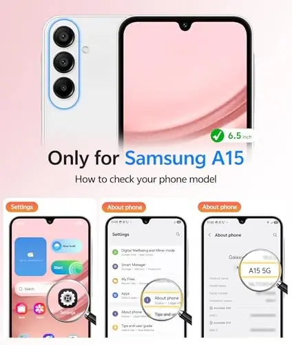 FNTCASE for Galaxy A15 5G Phone Case: [Compatible with Magsafe] [Screen Protector] Matte Translucent Military-Grade Protection for Samsung A15 Cover - Light Pink - 2
