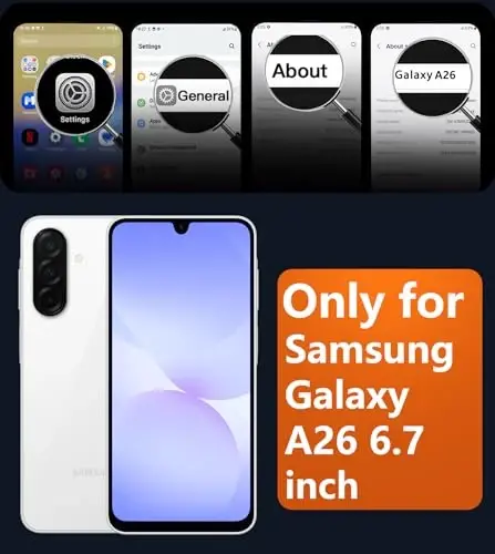 FNTCASE for Galaxy A26 5G Phone Case: Magnetic Matte Translucent Military Grade Drop Protection Cell Phone Cover - Slim Rugged Durable Shockproof Protective for Samsung A26 Cases - Light Purple - 2