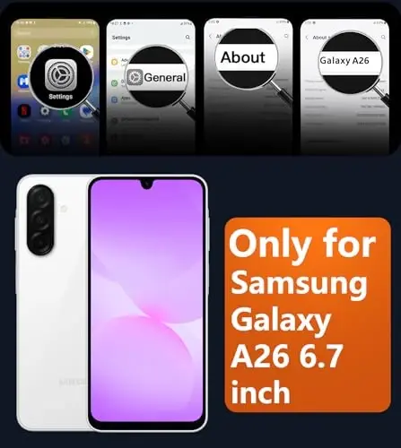 FNTCASE for Galaxy A26 5G Phone Case: Magnetic Matte Translucent Military Grade Drop Protection Cell Phone Cover - Slim Rugged Durable Shockproof Protective for Samsung A26 Cases - Purple - 2