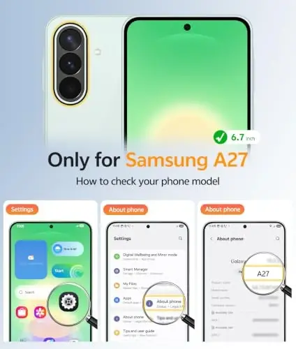 FNTCASE for Galaxy A27 5G Phone Case: for Samsung A27 Cases [Fit for Magsafe] [Screen Protector] Military Grade Drop Protection, Translucent Matte Back, Slim Shockproof Protective Cover - Green - 2