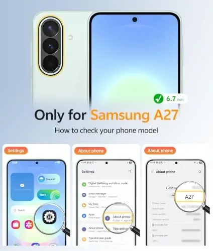 FNTCASE for Galaxy A27 5G Telefon G‘iloflari: Samsung A27 G‘iloflari uchun [Magsafe uchun mos keladi] [Ekran himoyasi] Harbiy darajadagi tushishdan himoya qilish, Shaffof Mat Orqa, Yupqa zarbaga chidamli himoya qopqog'i - Och ko'k - 2
