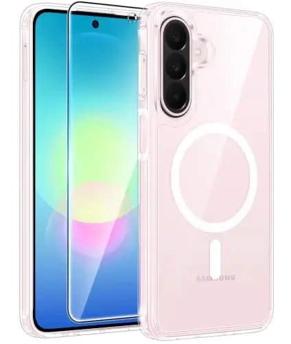 FNTCASE for Galaxy A27 5G Phone Case, Fit for Magsafe, Screen Protector | Clear Anti Yellowing, 14FT Military Grade Drop Protection, Slim Shockproof Protective, for Samsung A 27 4G Cover, Transparent 