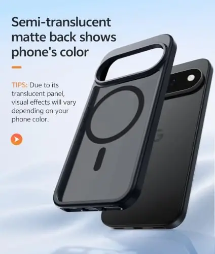 FNTCASE for Google 11/11 Pro Case, Compatible with Magsafe Black | Screen Protector, Translucent Matte, 14FT Military Grade Drop Protection, Shockproof Protective Phone Cover, Black - 4