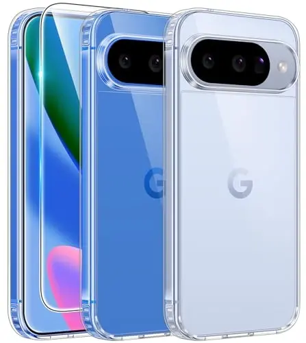 FNTCASE for Google Pixel 10 Case: Pixel 10 Pro Case Google 9/9 Pro Non-Yellowing Clear Slim Case | Rugged Anti-Drop Shockproof Scratch Protective Thin Transparent Crystal Cell Phone Cover (Clear) - 1