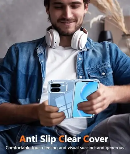 FNTCASE for Google Pixel 10-Pro-Fold Case: for Pixel 10-Pro-Fold Military Grade Drop Protection Anti Yellowing Cell Phone Cover - Transparent Protective Rugged Shockproof Phonecase, Clear - 6