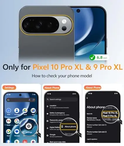 FNTCASE for Google Pixel 10 Pro XL / 9 Pro XL Case, Compatible with Magsafe | Screen Protector, Anti Yellowing, 14FT Military Grade Drop Protection, Shockproof Protective Phone Cover, Transparent Clear - FNTCASE (1)