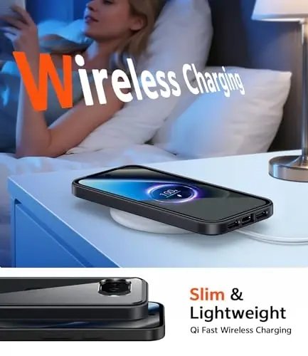 FNTCASE for Google Pixel 10a Case: Military Grade Drop Protection with Screen Protector Anti Yellowing Cell Phone Cover - Rugged Shockproof Protective Bumper Transparent Cases(D-Black) - 6