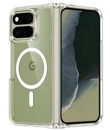 FNTCASE for Google Pixel 11 Pro Fold Case Clear Compatible with Magsafe | Anti Yellowing, Magnetic, Drop Proof ,Rugged Shockproof, Slim Protective Cell Cover - 1
