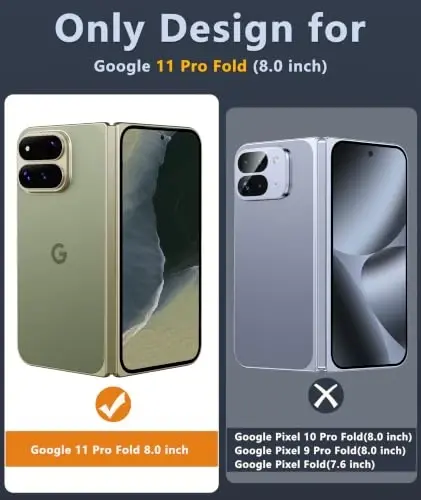 FNTCASE for Google Pixel 11 Pro Fold Case Clear Compatible with Magsafe | Anti Yellowing, Magnetic, Drop Proof ,Rugged Shockproof, Slim Protective Cell Cover - 2