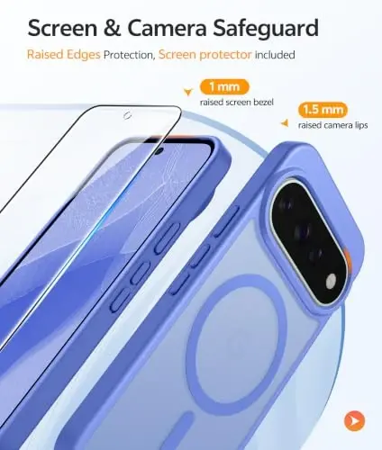 FNTCASE for Google Pixel 11 Pro / Pixel 11 Case, Fit for Magsafe | Screen Protector, Translucent Matte, Military Grade Drop Proof, Shockproof Protection Bumper, Protective Magnetic Phone Cover - 4