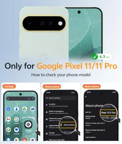 FNTCASE for Google Pixel 11 Pro / Pixel 11 Case, Fit for Magsafe | Screen Protector, Translucent Matte, Military Grade Drop Proof, Shockproof Protection Bumper, Protective Magnetic Phone Cover - 2