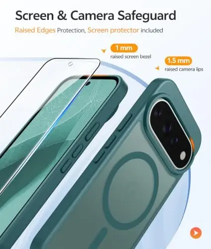 FNTCASE for Google Pixel 11 Pro / Pixel 11 Case, Fit for Magsafe | Screen Protector, Translucent Matte, Military Grade Drop Proof, Shockproof Protection Bumper, Protective Magnetic Phone Cover - 4