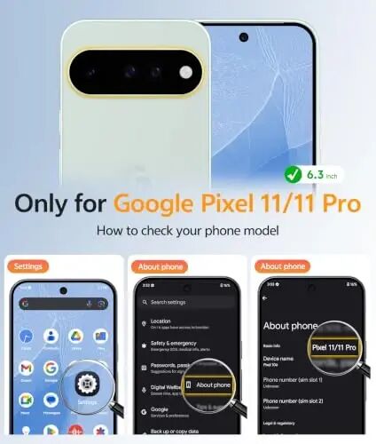 FNTCASE for Google Pixel 11 Pro/Pixel 11 Case, Fit for Magsafe, Ice Blue | Screen Protector, Translucent Matte, Military Grade Drop Proof, Shockproof Protection Bumper, Protective Magnetic Phone Cover - FNTCASE (1)