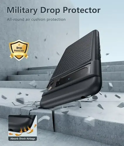 FNTCASE for Google Pixel 8-Pro Case: Dual Layer Shockproof Protective Cell Phone Cover | Anti Slip Textured Back | Military Protection Bumper | Heavy Duty Rugged Tough - 4