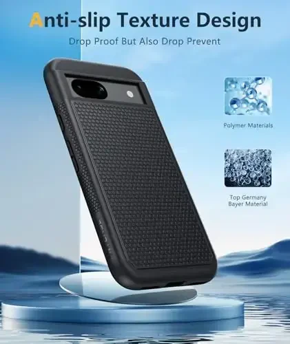 FNTCASE for Google Pixel 8A Case: Dual Layer Durable Shockproof Protective Cell Phone Cover with Hybrid Matte Textured Shell | Heavy Duty Rugged Military Grade Drop Protection Bumper Tough - 2