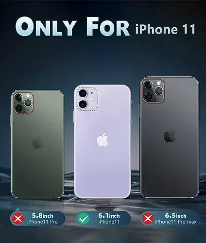 FNTCASE for iPhone 11 Phone Case: for iPhone XR Phone Case Support Magnetic Charging Military Grade Drop Protection Anti Yellowing Cell Phone Cover - Rugged Durable Shockproof Protective(B-Black) - 2