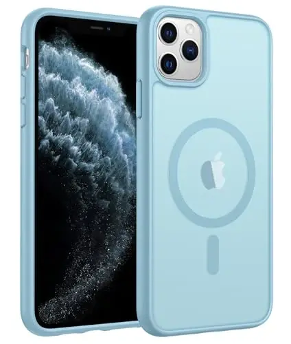 FNTCASE for iPhone 11 Pro Case: [Compatible with Magsafe] Translucent Matte Magnetic Phone Cover - Military Grade Drop Protection Shockproof Protective for iPhone 11Pro 2019 Cases - Teal 
