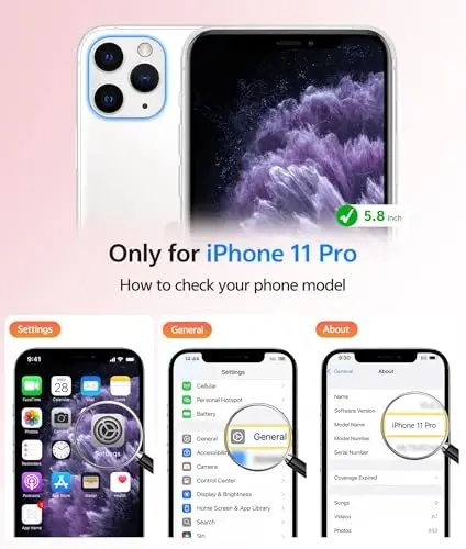 FNTCASE for iPhone 11 Pro Case: [Magsafe bilan mos keladi] Yarim shaffof matli magnit telefon g‘ilofi - Harbiy darajadagi tushishdan himoya qiluvchi, zarbga chidamli iPhone 11Pro 2019 g‘iloflari uchun - Och binafsha rang - FNTCASE (1)