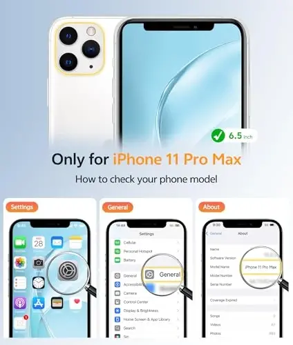 FNTCASE for iPhone 11 Pro Max Case: [Magsafe bilan mos keladi] Sarg‘aymaydigan shaffof magnit telefon g‘ilofi - iPhone 11ProMax 2019 g‘iloflari uchun Harbiy darajadagi zarbga chidamli tushishdan saqlovchi himoya - Shaffof - 2