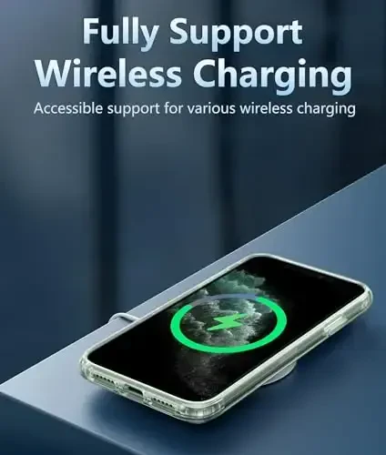 FNTCASE for iPhone 11 Pro-Max Case: Military Grade Drop Protection Anti Yellowing Cell Phone Cover - Rugged Shockproof Protective Bumper Transparent Cases (B-Clear) - 5