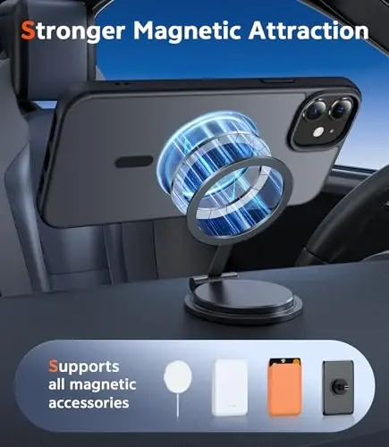 FNTCASE for iPhone 12 Case Matte: Magnetic Matte Textured Military Grade Drop Protection Translucent Cell Phone Cover - Slim Rugged Durable Shockproof Protective Bumper Phonecase (C-Black) - 4