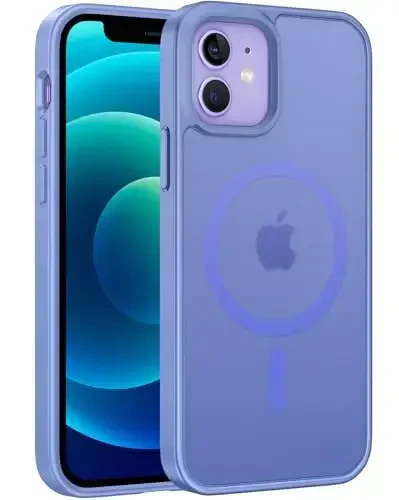 FNTCASE for iPhone 12 Phone Case: for iPhone 12 Pro Magnetic Matte Textured Military Grade Drop Protection Translucent Cell Phone Cover - Slim Durable Shockproof Protective Bumper - FNTCASE