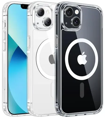 FNTCASE for iPhone 13 Mini Case: iPhone 12 Mini Case Clear Magnetic Phone Cases Compatible with Magsafe Slim Anti Yellowing Military Grade Drop Rugged Protective Transparent Cell Cover (A-Clear) - FNTCASE