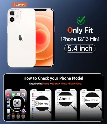 FNTCASE for iPhone 13 Mini Case: iPhone 12 Mini Case Matte Magnetic Phone Cases Compatible with Magsafe Slim Anti Yellowing Military Grade Drop Rugged Protective Translucent Cell Cover (C-Orange) - FNTCASE (1)