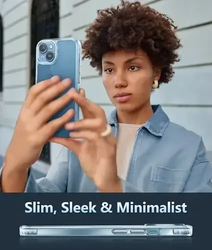 FNTCASE for iPhone 13 Mini Case iPhone 12 Mini Slim Clear Case Transparent Thin Cell Phone Cover | Military Grade Protective, Shockproof Drop Protection (B-Clear) - 6