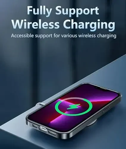 FNTCASE for iPhone 13 Pro-Max Case: Anti-Yellowing Slim Clear Case | Military Grade Protective & Shockproof Drop Protection Thin Transparent Phone Cover (D-Black) - 6