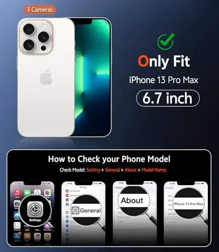 FNTCASE for iPhone 13 Pro-Max Case: Clear Magnetic Phone Cases Compatible with Magsafe Slim Anti Yellowing Military Grade Drop Protection Rugged Transparent Cell Phone Cover (B-Alpine Green) - 2