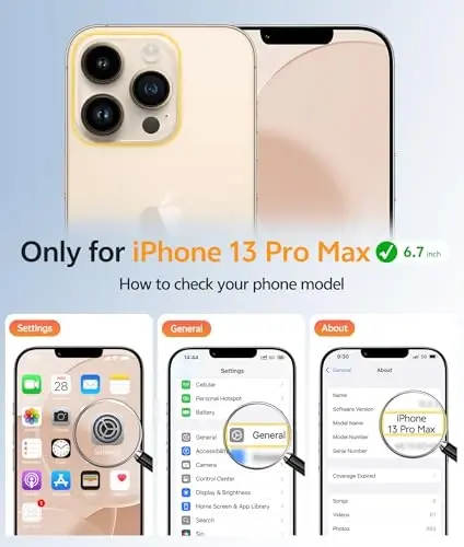 FNTCASE for iPhone 13 Pro Max Case: [Compatible with Magsafe] Translucent Matte Magnetic Phone Cover - Military Grade Drop Protection Shockproof Protective Cases - Desert Gold - 2