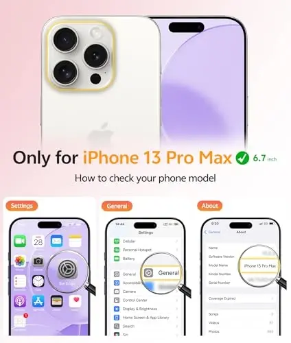 FNTCASE for iPhone 13 Pro Max G‘ilofi: [Magsafe bilan mos keladi] Shaffof Mat Magnit Telefon G‘ilofi - Harbiy Darajadagi Tomchidan Himoya Zarbga Qarshi Himoya G‘iloflari - Och Binafsha - 2