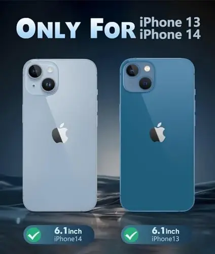 FNTCASE for iPhone 14 Phone Case: iPhone 13 Clear Case | Military Grade Drop Protection Anti Yellowing Slim Cell Phone Cover - Rugged Shockproof Protective Bumper (C-Clear) - 2