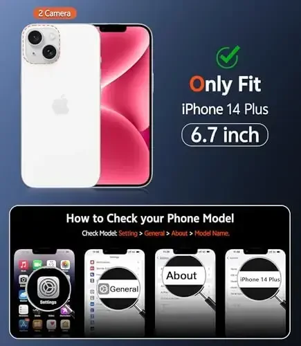 FNTCASE for iPhone 14 Plus Case: Matte Magnetic Phone Cases Compatible with Magsafe Slim Anti Yellowing Military Grade Drop Protection Rugged Protective Translucent Cell Phone Cover (C-Pink) - 2