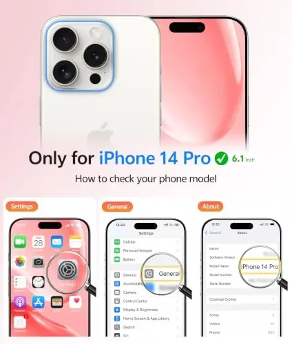 FNTCASE for iPhone 14 Pro Case: [Compatible with Magsafe] Translucent Matte Cases with [Screen Protector] [Full Camera Protection] Military Grade Shockproof Protective Phone Cover - Light Pink - 2