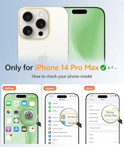 FNTCASE for iPhone 14 Pro Max Case: [Magsafe bilan mos keladi] [To'liq Kamera Himoyasi] va [Ekran Himoyachisi] bilan Shaffof Mat G'iloflar Harbiy Darajadagi Zarbga Chidamli Himoya Telefon Qopqog'i - Och Moss Moxi - 2