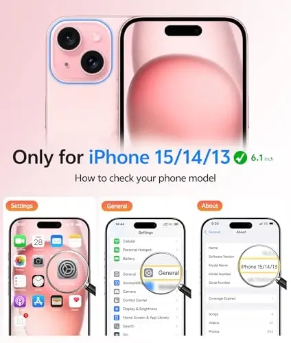 FNTCASE for iPhone 15 Case: for iPhone 14 Case & iPhone 13 Case [Compatible with Magsafe] Translucent Matte Magnetic Phone Cover - Military Grade Drop Protection Shockproof Protective Cases - Pink - 2