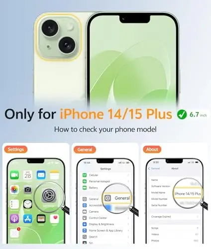 FNTCASE for iPhone 15 Plus Case: for iPhone 14 Plus Case [Compatible with Magsafe] Translucent Matte Cases with [Screen Protector] Military Grade Shockproof Protective Phone Cover - Light Moss - 2