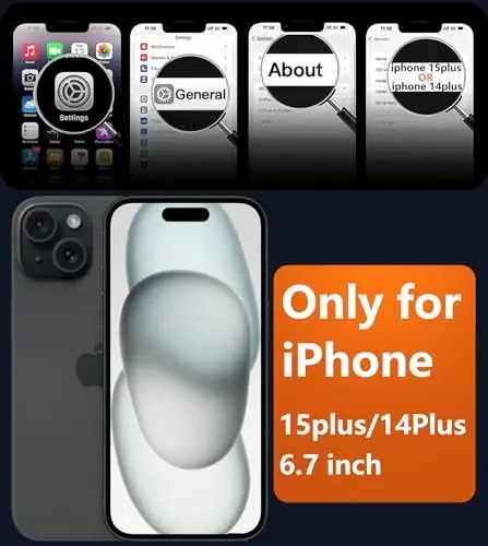 FNTCASE for iPhone 15 Plus Case: Matte Magnetic Phone Cases Compatible with Magsafe Slim Anti Yellowing Military Grade Drop Protection Rugged Protective Translucent Cell Cover (D-Black Magnet) - FNTCASE (1)