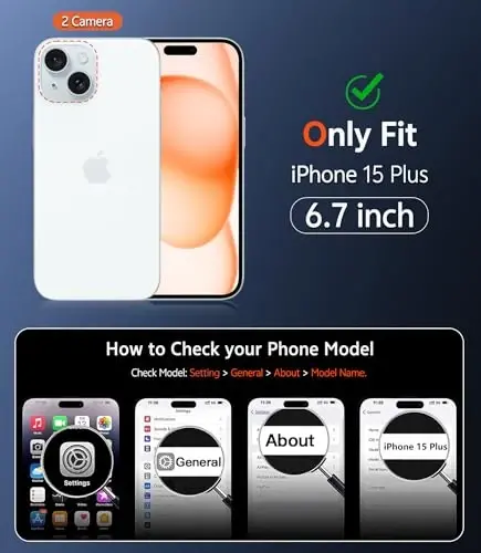 FNTCASE for iPhone 15 Plus Case: Matte Magnetic Phone Cases with Screen Protector Compatible with Magsafe Slim Anti Yellowing Rugged Shockproof Protective Translucent Cell Phone Cover (C-Orange) - 2