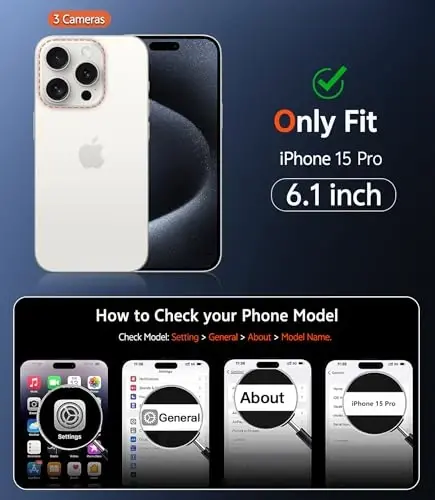FNTCASE for iPhone 15 Pro Case: Clear Magnetic Phone Cases with Screen Protector Compatible with Magsafe Slim Anti Yellowing Rugged Shockproof Protective Transparent Cell Phone Cover (B-Blue) - FNTCASE (1)
