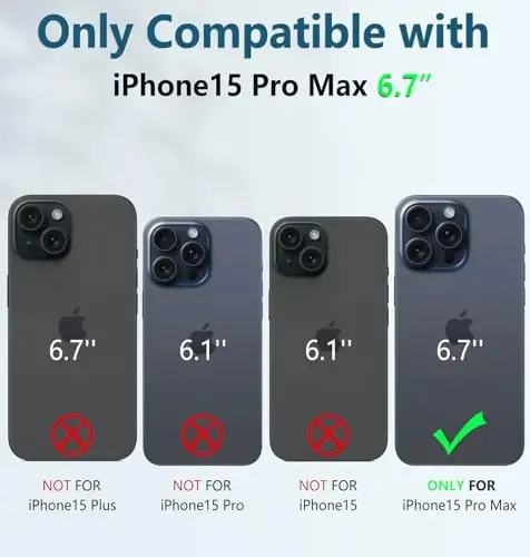 FNTCASE for iPhone 15-Pro-Max Case with Kickstand & Slide Green | Military Grade Dropproof Protection, Heavy Duty Rugged Cell Cover, Bumper, Green - 2