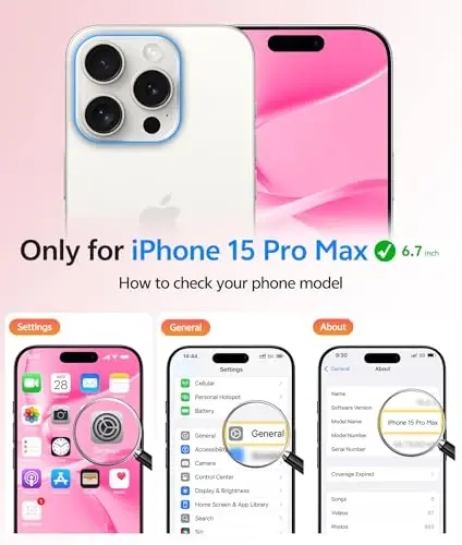 FNTCASE for iPhone 15 Pro Max Kliyof: [Magsafe bilan mos keladi] [To'liq kamera muhofazasi] va [Ekran himoya oynasi] bilan yarim shaffof mat g'iloflar Harbiy darajadagi zarbaga chidamli himoya telefon qopqog'i - To'q pushti - 2