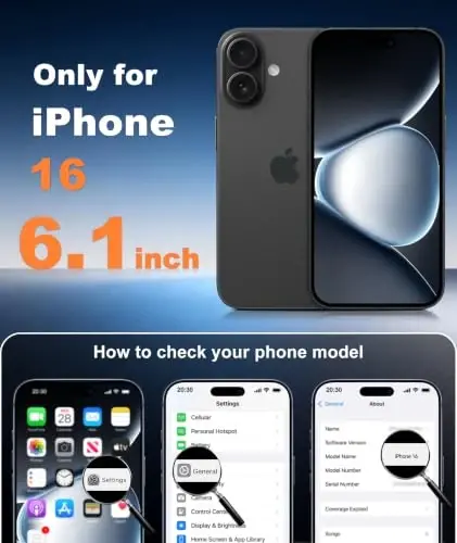 FNTCASE for iPhone 16 Case Fit for MagSafe Black | Translucent Magnetic Slim Shockproof Protective Cover with Screen Protector, Military Grade Drop Protection - 2