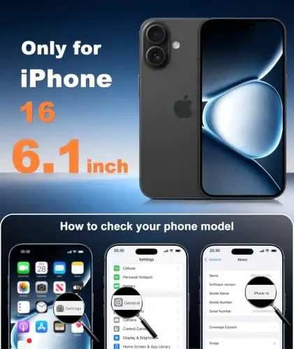 FNTCASE for iPhone 16 Case Fit for MagSafe Blue | Translucent Magnetic Slim Shockproof Protective Cover with Screen Protector, Military Grade Drop Protection - 2